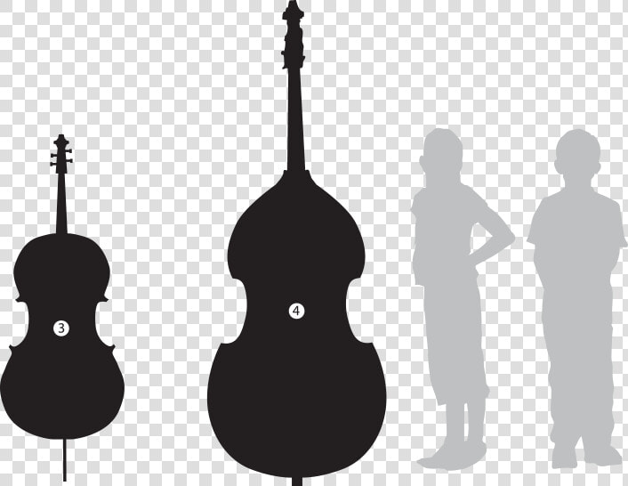 Violin Clipart Orchestra Class   Black And White Silhouette Double Bass Clipart  HD Png DownloadTransparent PNG