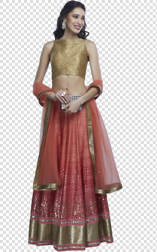 Peach Lehenga Set   Photo Shoot  HD Png DownloadTransparent PNG