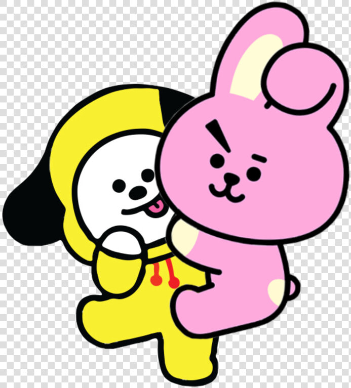  cooky  chimmy  bt21  bts  kpop  characters  love  cute   Bt21 Cooky And Chimmy  HD Png DownloadTransparent PNG