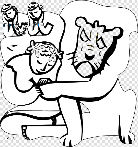 Androcles And The Lion Outline   Androcles And The Lion Drawing  HD Png DownloadTransparent PNG