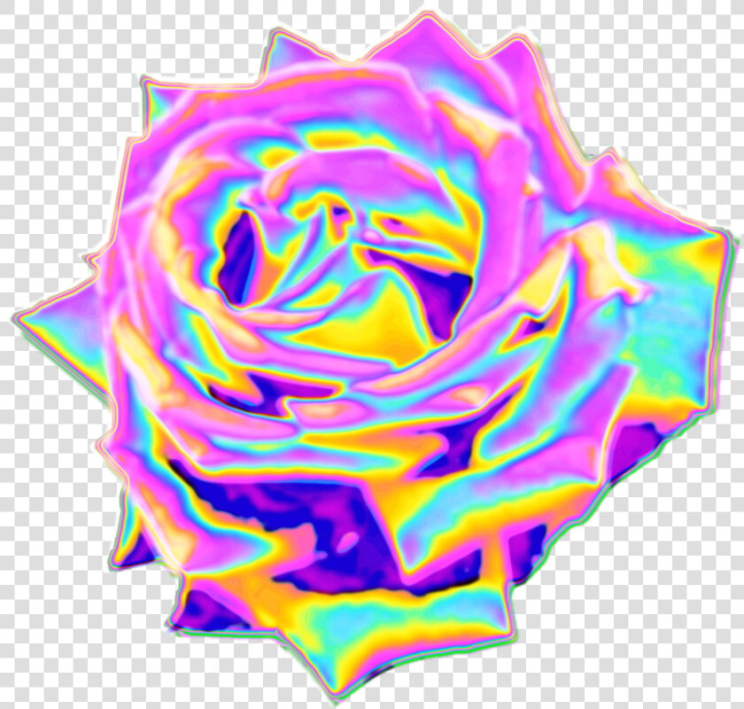  rose  flower  garden  aesthetic  color  dream  emoji   Holographic Rose Gif  HD Png DownloadTransparent PNG