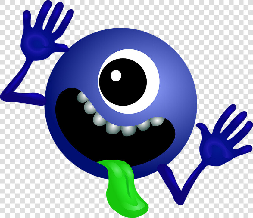 Alien  Dark Blue  Smiley  Monster  Cartoon  Character   Galaxy Don T Panic  HD Png DownloadTransparent PNG