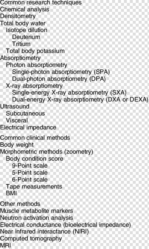 Chemical Analysis Of Body Composition  HD Png DownloadTransparent PNG