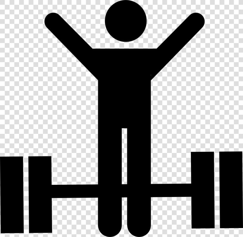 Weightlifter Silhouette   Weightlifter Icon  HD Png DownloadTransparent PNG