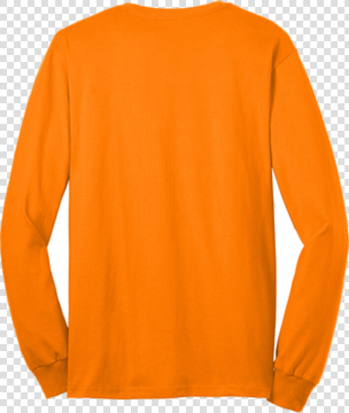 Safety Orange Pocket Long Sleeve T Shirt Back  HD Png DownloadTransparent PNG