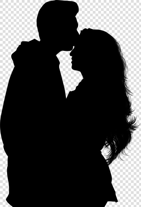 Silhouette  Couple  Romance  Couple Silhouette  Woman   Couple Forehead Kiss Silhouette  HD Png DownloadTransparent PNG