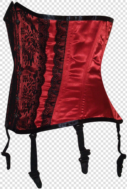 Red Satin Waist Shaper With Black Lace Detail   Cushion  HD Png DownloadTransparent PNG