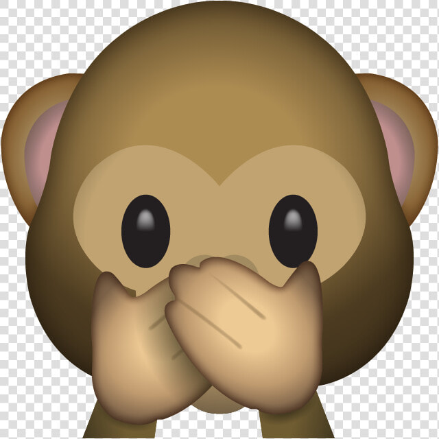 Speak No Evil Monkey Emoji  HD Png DownloadTransparent PNG