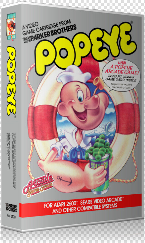 Popeye Atari 2600 Cover  HD Png DownloadTransparent PNG