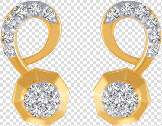 14kt Yellow Gold And Diamond Stud Earrings For Women   Earrings  HD Png DownloadTransparent PNG