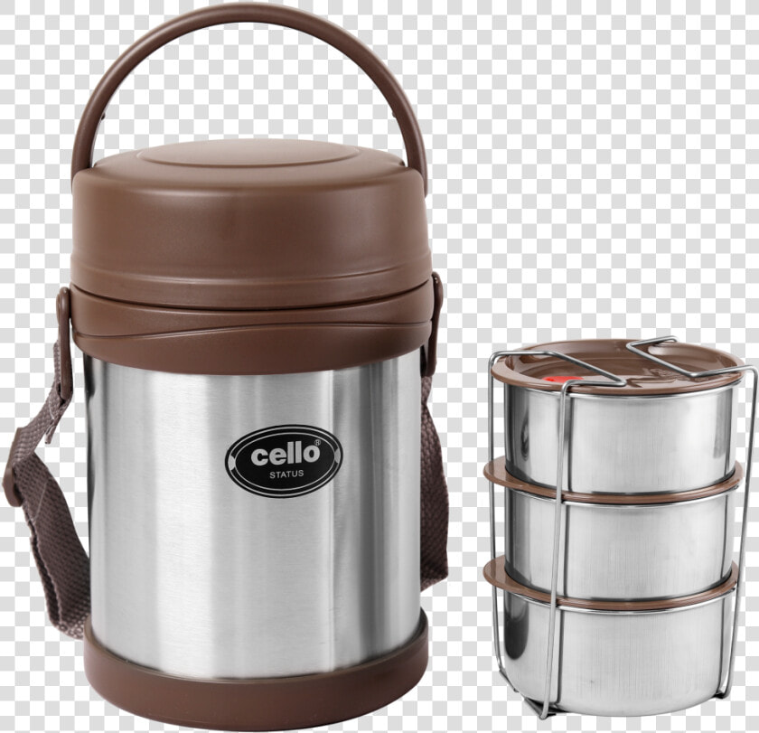 Cello Status Vacuum Insulated Steel Tiffin Box   Lid  HD Png DownloadTransparent PNG