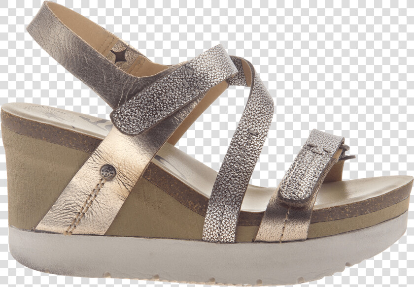 Womens Wedge Sandals Wavey In Gold Side View Class  HD Png DownloadTransparent PNG