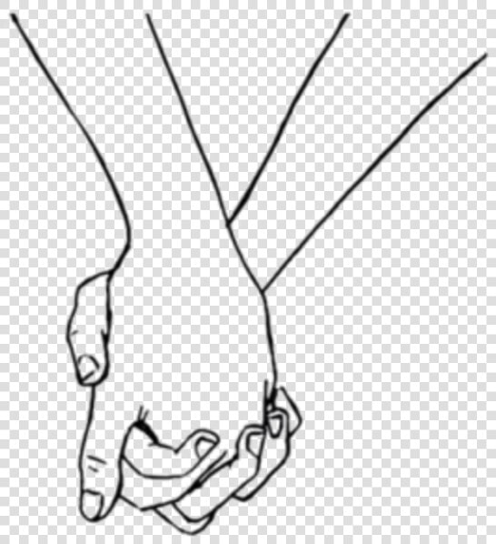  ftestickers  linedrawing  couple  love  holdinghands   Love Holding Hands Line Drawing  HD Png DownloadTransparent PNG