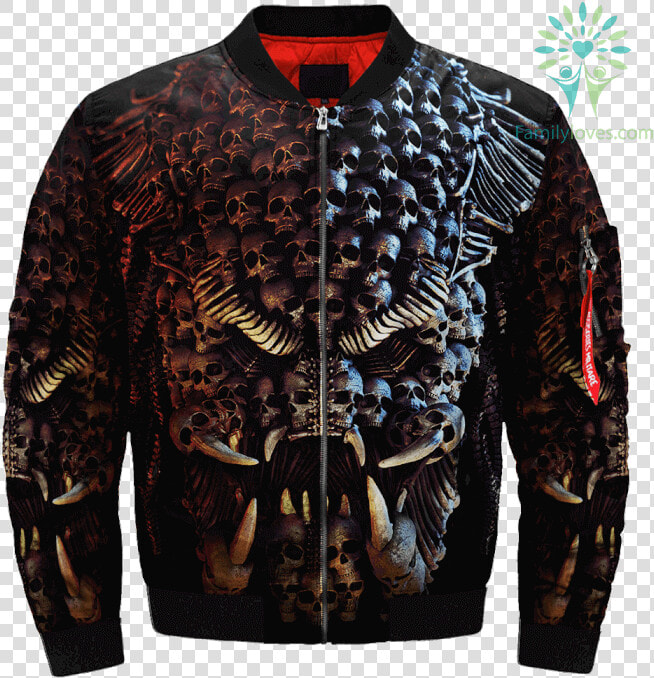 The Predator Creepy Face Skulls Over Print Jacket  tag   Jacket  HD Png DownloadTransparent PNG