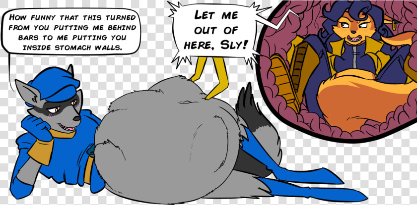 Cooper Trapping Method   Sly Cooper Belly Fat Vore  HD Png DownloadTransparent PNG