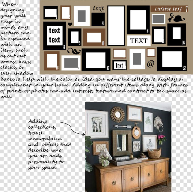 Collage Wall  How To Make A Collage Wall  Interior  HD Png DownloadTransparent PNG