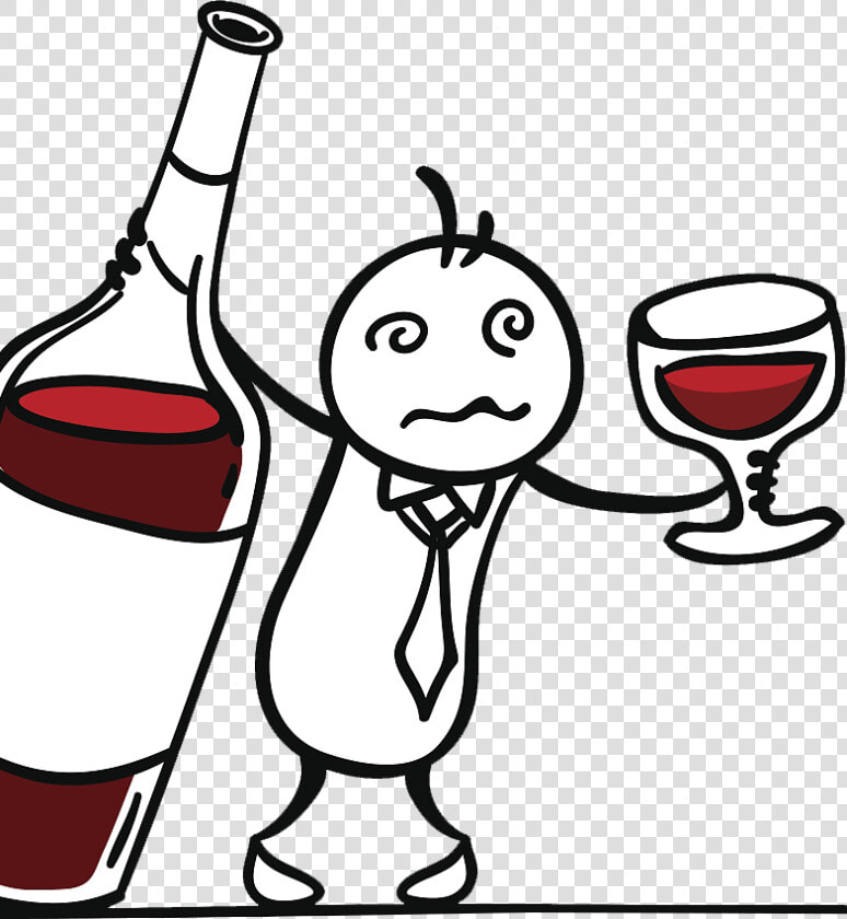 Red Wine Drawing   Man Drinking Wine Drawing  HD Png DownloadTransparent PNG