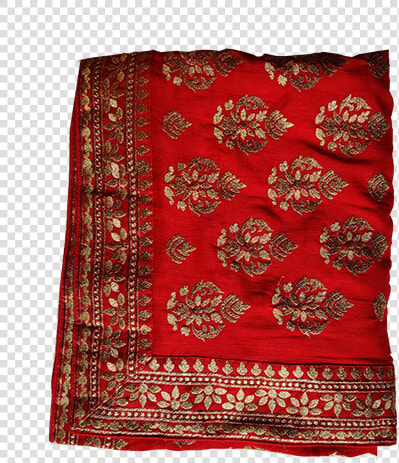 Red Silk Saree   Stole  HD Png DownloadTransparent PNG