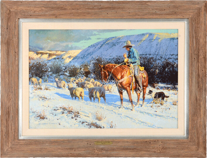 Oil On Board Winter Wool  amp  Wet Snow By Loren Fry   Picture Frame  HD Png DownloadTransparent PNG