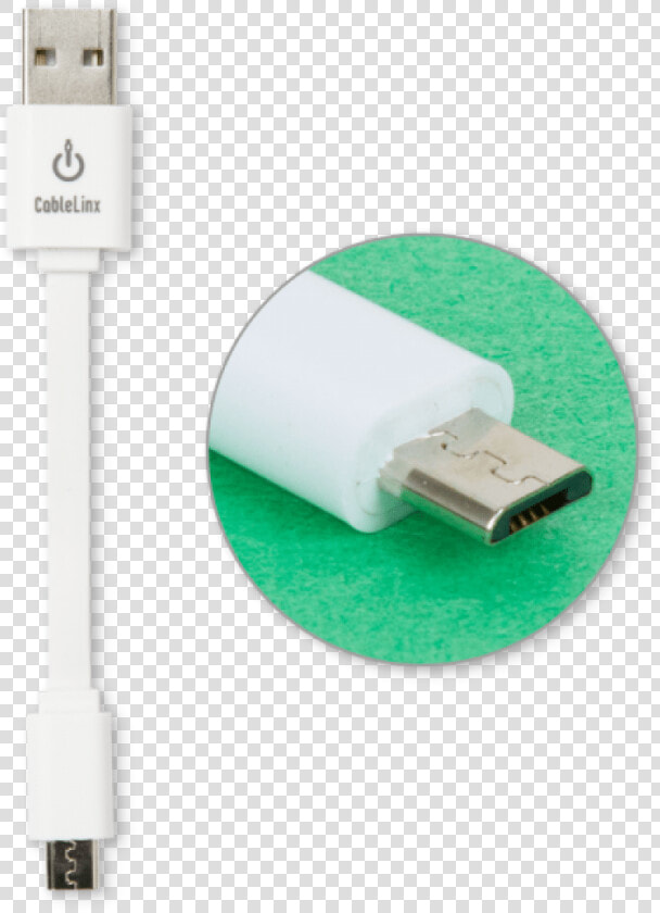 White Cablelinx Micro To Usb a Charge And Sync Cable   Usb Cable  HD Png DownloadTransparent PNG