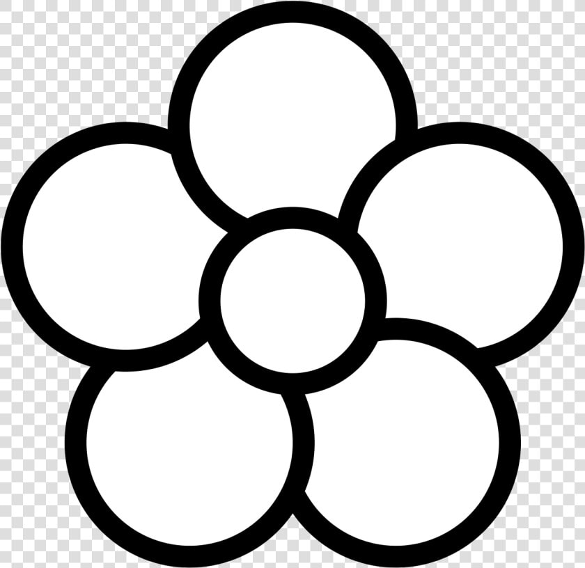 Five petal Flower Icon   5 Petal Flower Outline  HD Png DownloadTransparent PNG