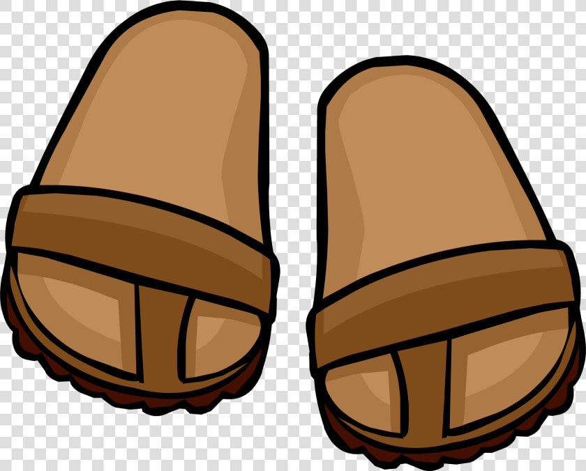 Club Penguin Rewritten Wiki   Brown Sandals Clipart  HD Png DownloadTransparent PNG