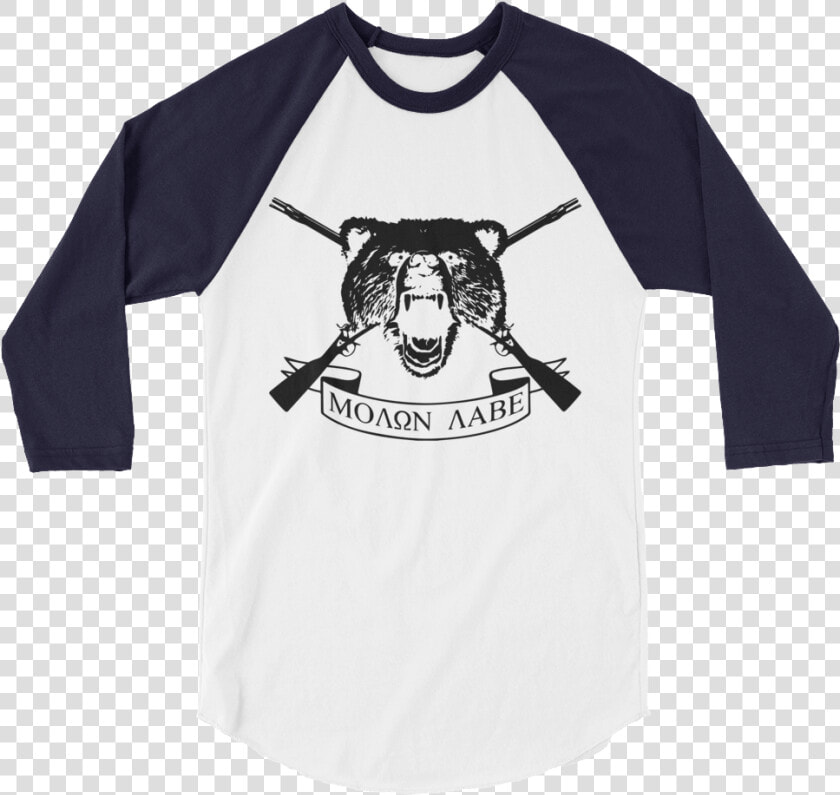 Copy Of Bear  amp  Rifles Molon Labe Come And Take It Raglan   Royale With Cheese Shirt  HD Png DownloadTransparent PNG