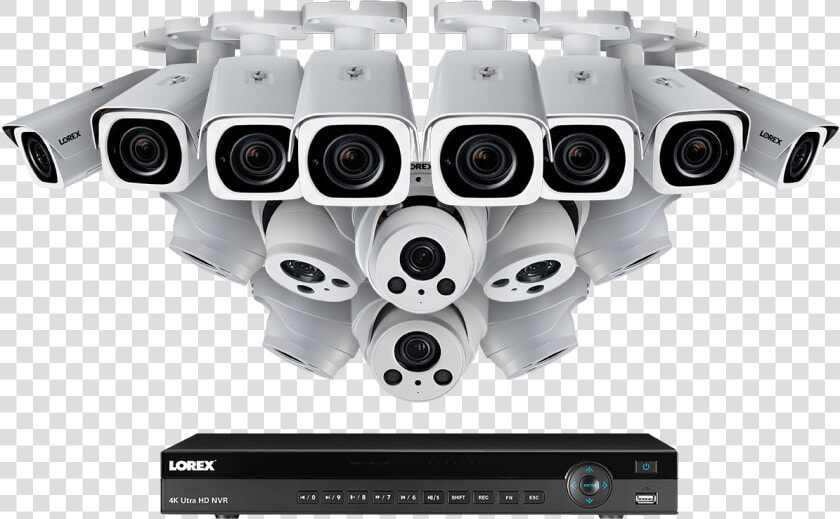 4k Ultra Hd Ip Nvr System With 16 Outdoor 4k Ip Metal   Subwoofer  HD Png DownloadTransparent PNG