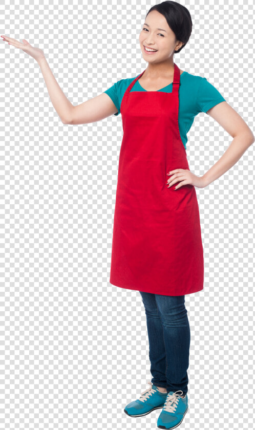 Women Pointing Left Png Image   Woman In Apron Png  Transparent PngTransparent PNG