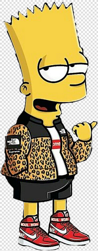  simpsons  bartsimpson  bart  hypebeast  nike  supreme   Nike Bart Simpson Supreme  HD Png DownloadTransparent PNG