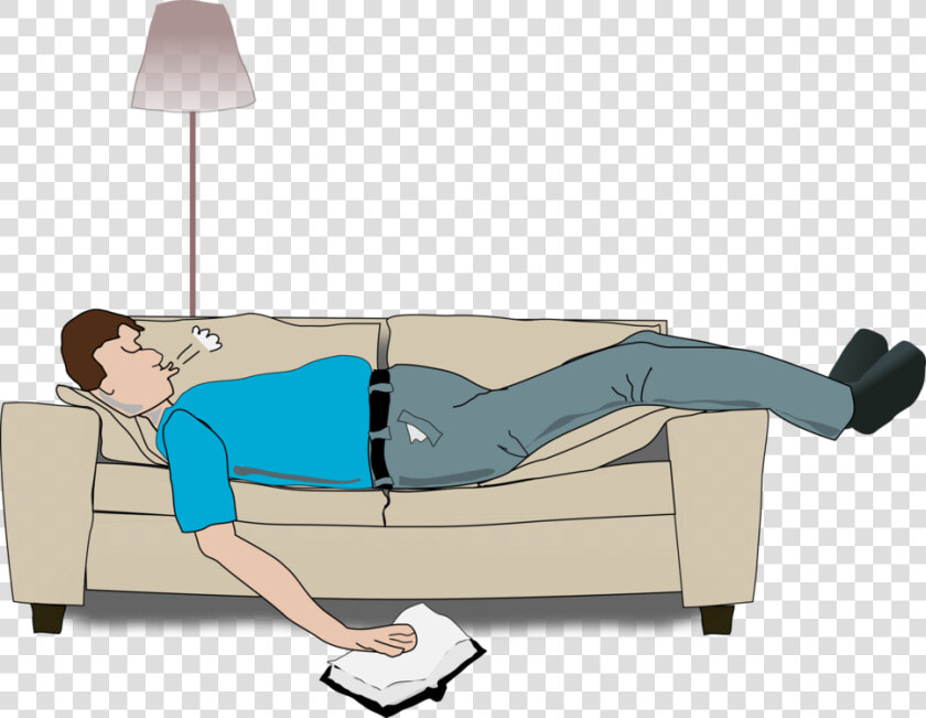 Transparent Nap Clipart   Sleeping On Small Couch  HD Png DownloadTransparent PNG