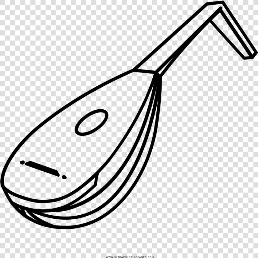 Lute Coloring Page   Lute Coloring  HD Png DownloadTransparent PNG