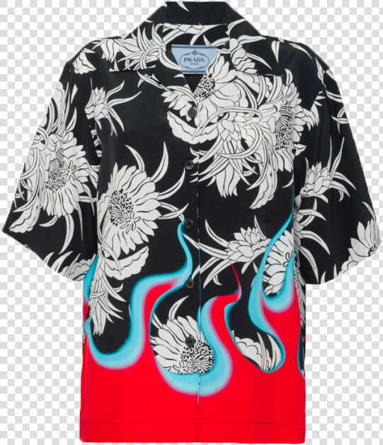 Prada Pongé Hawaiian Shirt   Prada Printed Shirt  HD Png DownloadTransparent PNG