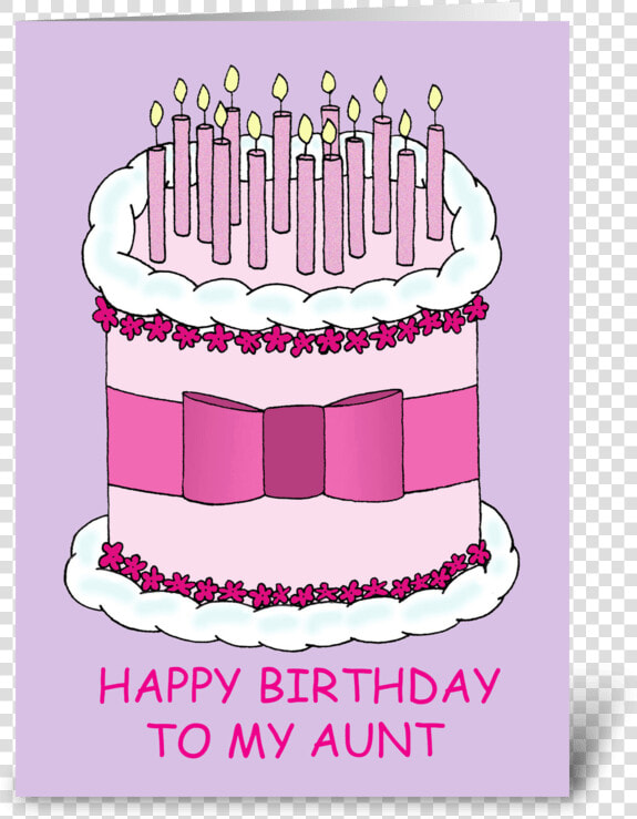 Happy Birthday To Aunt  Cake And Candles Greeting Card   Joyeux Anniversaire En Albanais  HD Png DownloadTransparent PNG