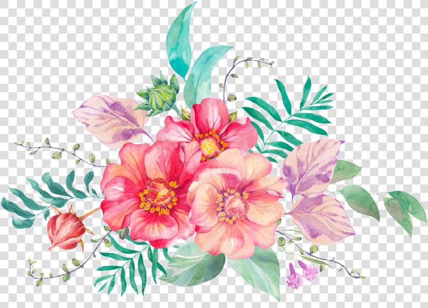 Colorful Colorful Flower Cartoon Transparent   Flower Bouquet Cartoon Design  HD Png DownloadTransparent PNG