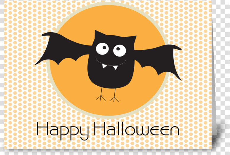 Happy Halloween Bat Greeting Card   Happy Halloween Card Free  HD Png DownloadTransparent PNG