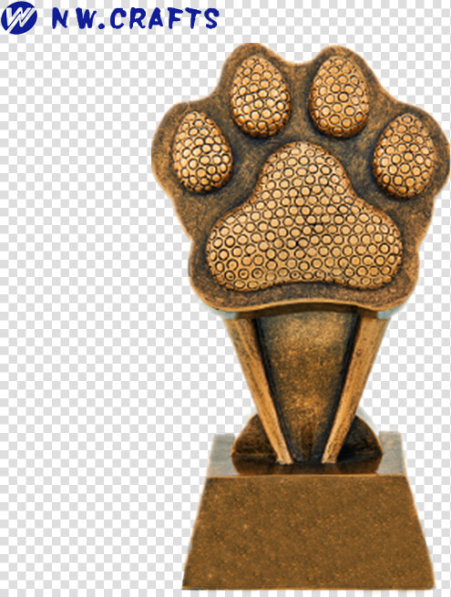 Trophies Pet Dog Cat Paw Print Cat Show Trophy 2 Sizes   Bronze Sculpture  HD Png DownloadTransparent PNG