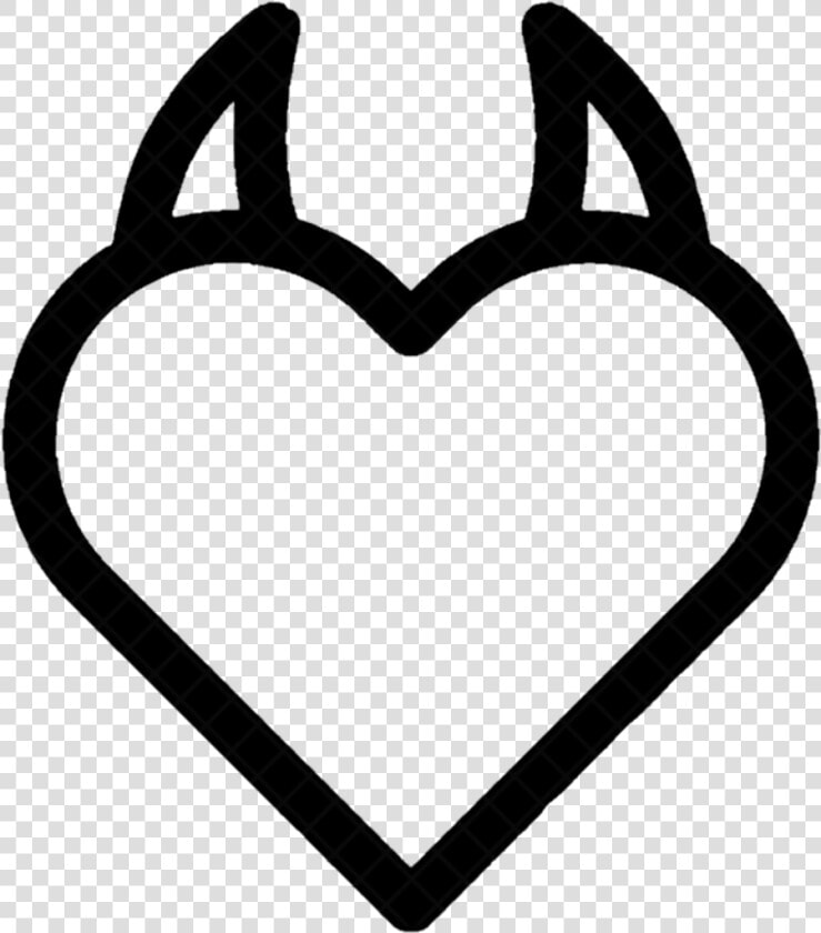 Heart With Horns Transparent Clipart   Png Download   Heart With Horns  Png DownloadTransparent PNG