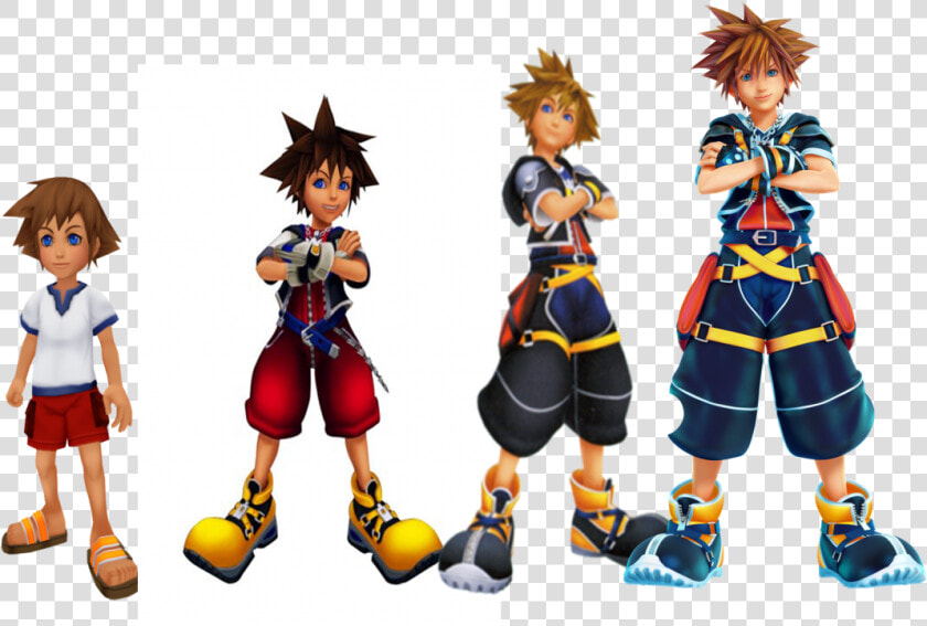 Transparent Kingdom Hearts Sora Png   Kingdom Hearts 3 Sora Comparison  Png DownloadTransparent PNG