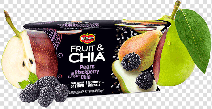 Fruit  amp  Chia™ Pears In Blackberry Flavored Chia   Chia Seed Fruit Cups  HD Png DownloadTransparent PNG