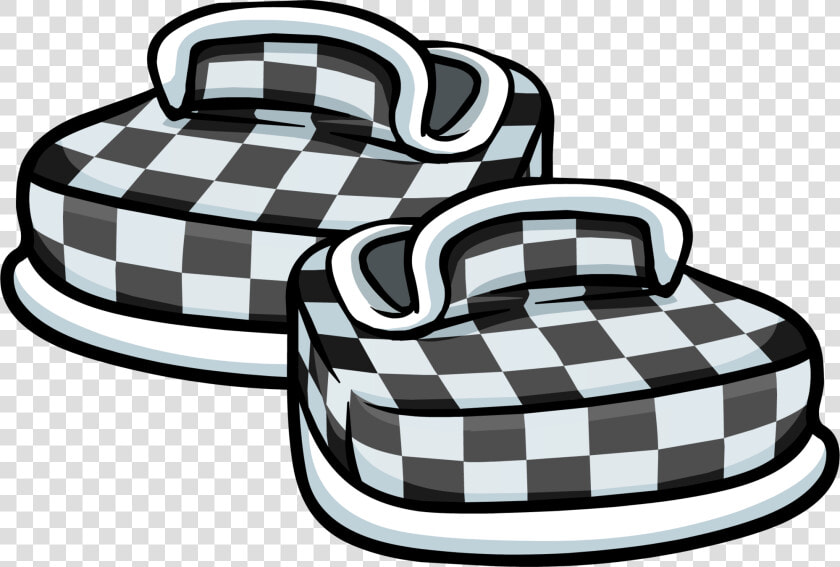 Black Checkered Shoes Club   Zapatos Club Penguin  HD Png DownloadTransparent PNG