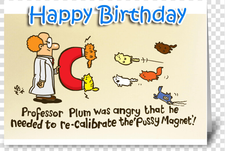 Professor Plum S Pussy Magnet Greeting Card   Cartoon  HD Png DownloadTransparent PNG