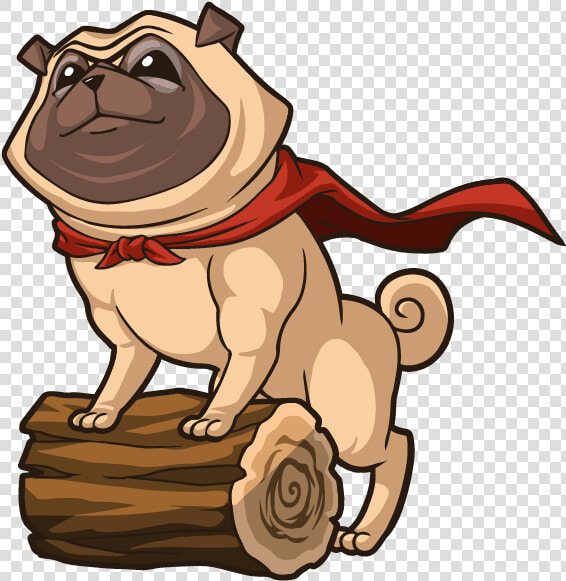 Bb Pl Brave Pug 01   Pug  HD Png DownloadTransparent PNG