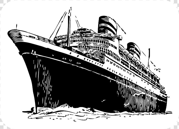 Cruise Ship Black And White Png   Ship Clipart Black And White  Transparent PngTransparent PNG