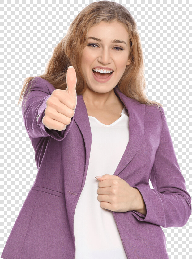 Happy Customer With Thumbs Up   Girl  HD Png DownloadTransparent PNG