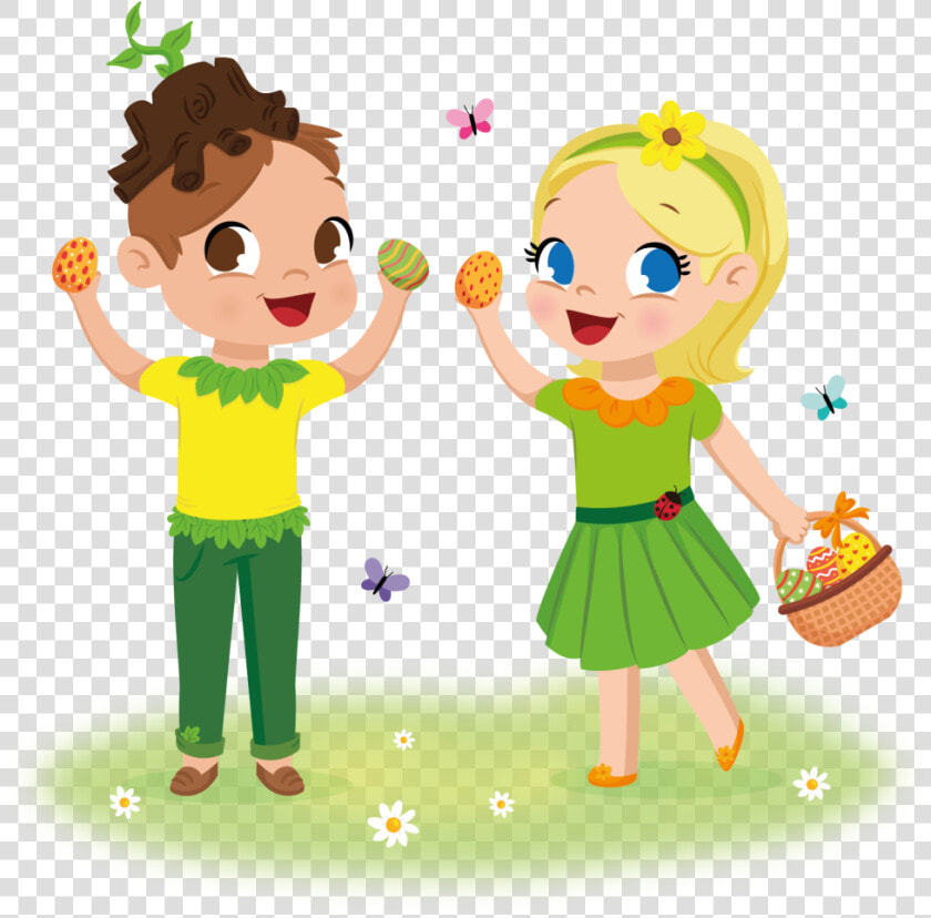 Beau And Bloem Easter   Cartoon  HD Png DownloadTransparent PNG