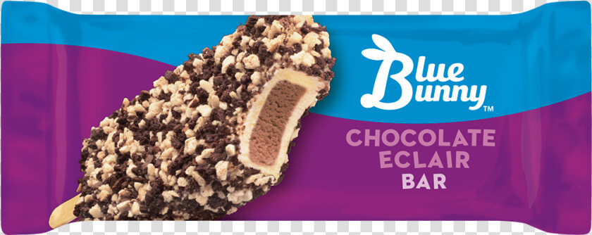 Chocolate Eclair Bar   Blue Bunny Chocolate Eclair  HD Png DownloadTransparent PNG