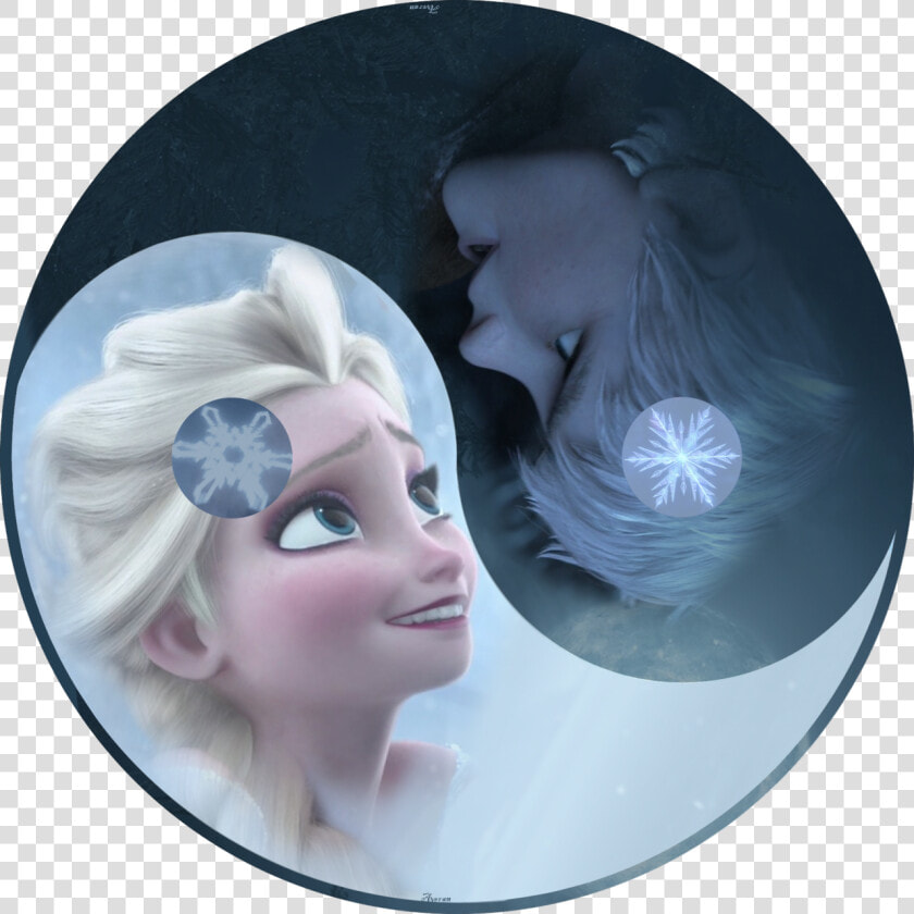 Elsa  Frozen And Jack Frost   Yin Yang Frozen Anna  HD Png DownloadTransparent PNG