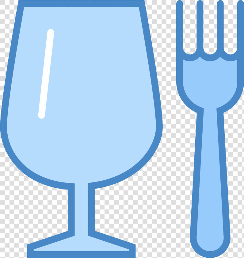 This Icon Contains A Glass And A Fork   Food  HD Png DownloadTransparent PNG