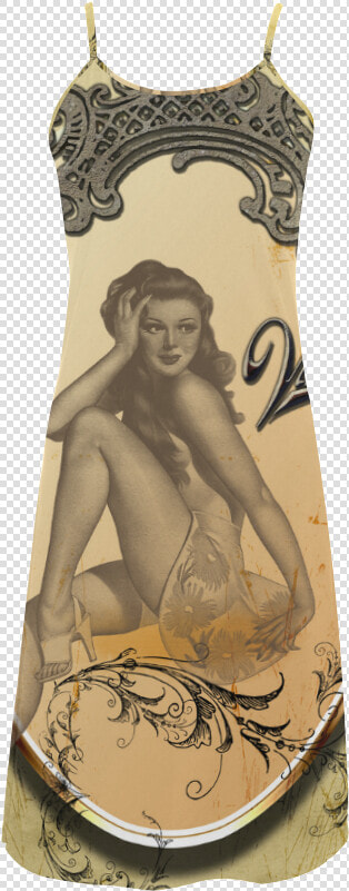 Vintage  Wonderful Pin Up Girl Alcestis Slip Dress   Lingerie Top  HD Png DownloadTransparent PNG